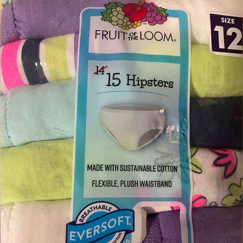 Girls hipster underwear size 12
